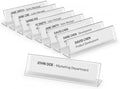 Azar 112703 8-Inch Width by 2-Inch Height Horizontal Name Plate Acrylic Sign Holder, 10 Count