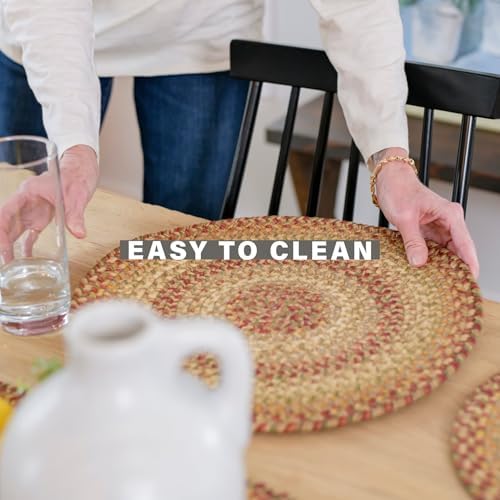 Homespice Harvest Braided Table Runner Ideal as Dining Runner, Oval 11x36