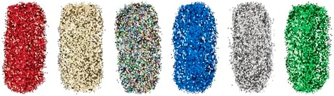 School Smart Craft Glitter, 4 Ounces, Assorted Colors, Set of 6