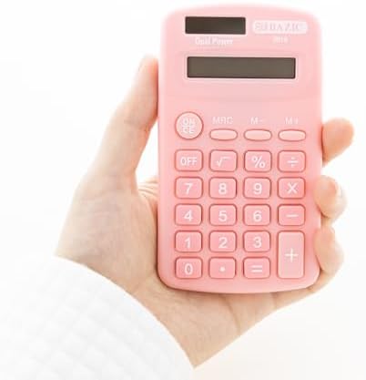 BAZIC Products 8-Digit Dual Power Pocket Calculator, Pastel Colors