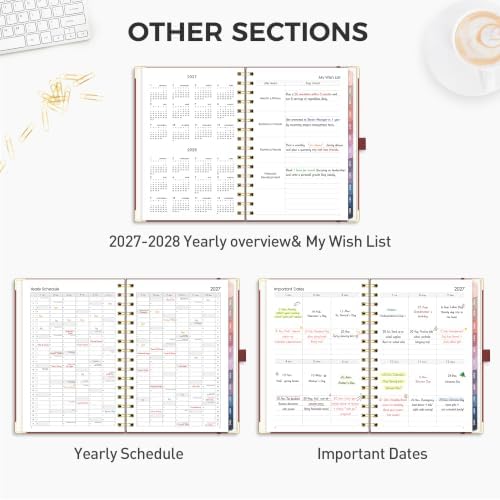 RETTACY 2027 Planner, Weekly and Monthly, A5 Size (5.7" x 8.3")