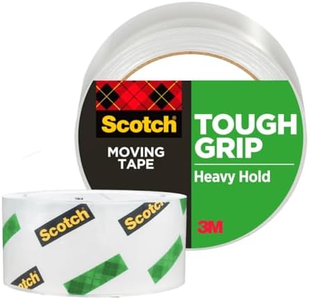 Scotch Tough Grip Moving Packing Tape, Clear, 1.88 in. x 54.6 yd.
