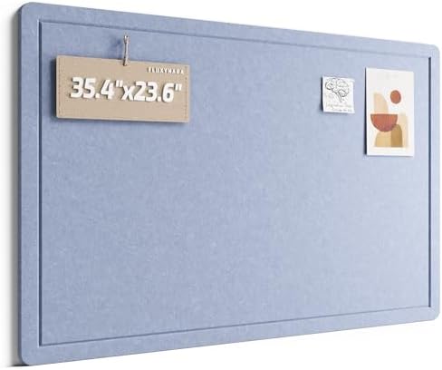 Fluxynara 35.4" x 23.6" Bulletin Board, Soft Periwinkle