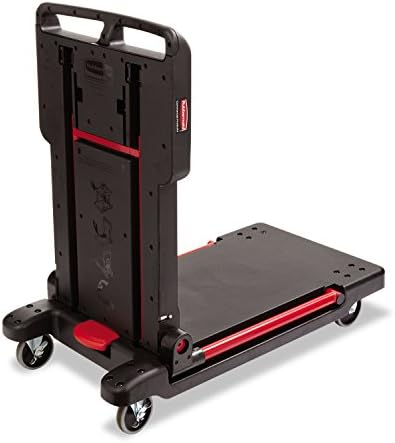 Rubbermaid Commercial Products Convertible Utility Cart/Platform Truck Combination 400 lb. Capacity Black for Warehouse/Garage/Cleaning/Maintenance