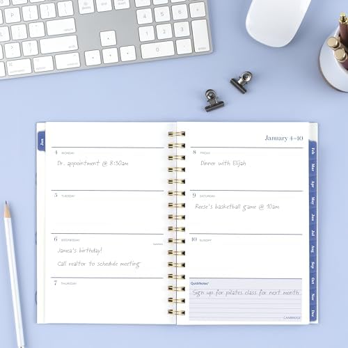 Mead Cambridge 2027 Planner, Weekly & Monthly, 5.5" x 8.5", Cyane (1844-200-27)