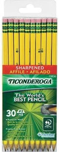 (3 Pack Value Bundle) DIX13830 Pre-Sharpened Pencil, #2, Yellow Barrel, 30/Pack