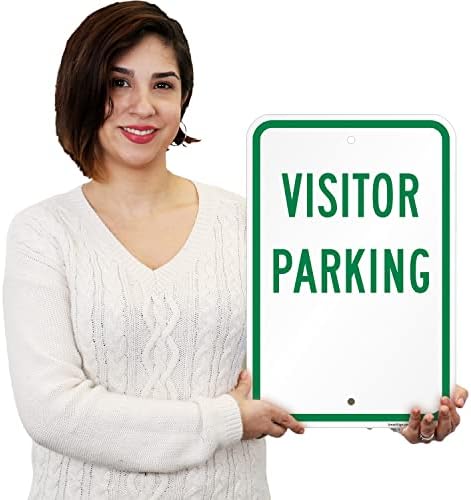 SmartSign "Visitor Parking" Sign | 12" x 18" Aluminum
