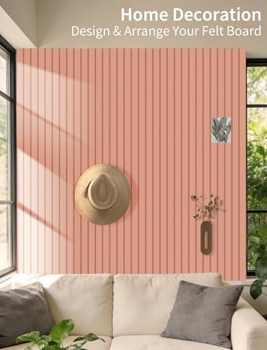 48" x 36" Cork Board Alternative, 12 Pack Felt Bulletin Board Tiles with 30 Adhesive Tabs Wall Push Pin Board for Office Classroom Bedroom Decor