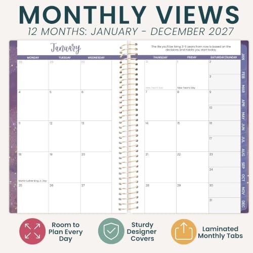 bloom daily planners 2027 Pocket Planner (January 2027 - December 2027) - 4” x 6” MINI Weekly Monthly Agenda Organizer & Calendar Year Book - Good Things Are Coming