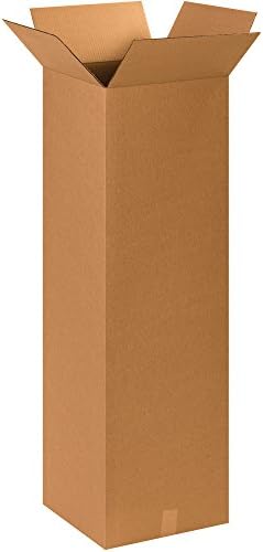 BOX USA 15 x 15 x 48 Corrugated Cardboard Boxes, Tall 15"L x 15"W x 48"H, Pack of 10 | Shipping, Packaging, Moving, Storage Box for Home or Business, Strong Wholesale Bulk Boxes