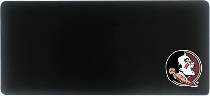 Florida State University Classic Cloth Desk Mat, Durable Office Supplies, Non-Slip Base, Responsive Desk Pad with Smooth Cloth Surface, Black