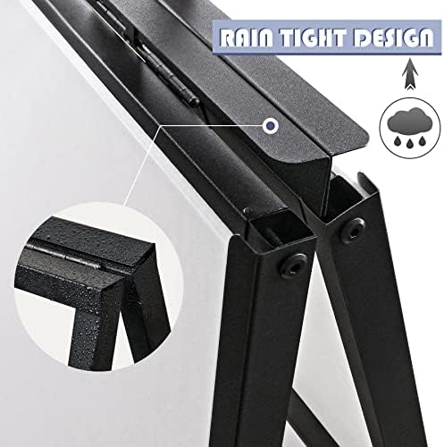 24 x 36 Inch A Frame Sign Double-Sided Folding Sandwich Board Heavy Duty Slide-in Sidewalk Signboard for Outdoor Street Advertising Poster