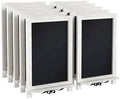 Flash Furniture 12x17 Tabletop Magnetic Chalkboard, Whitewashed, 10-Pack