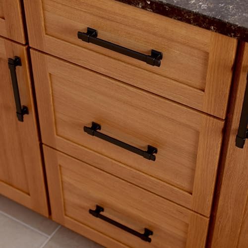 Franklin Brass 5 Pack Matte Black Adjustable Drawer Pulls Kitchen Cabinet Handles Cupboard Knobs and Dressers Fits 1-3/8 to 6-5/16 inch (35–160mm) Hole Center | Adjusta-Pull™