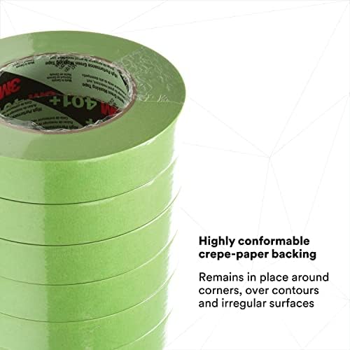 3M High Performance Green Masking Tape 401+, 24 mm x 55 m, 6.7 mil