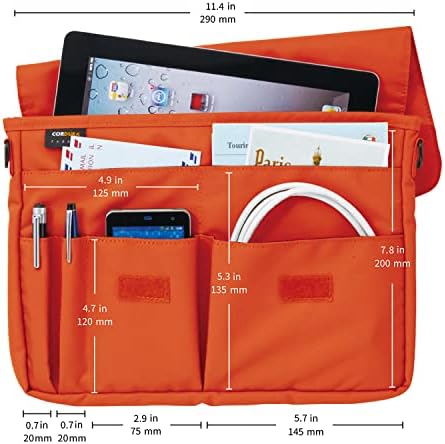 LIHIT LAB Carrying Pouch (Laptop Sleeve), 8.3 x 11.4 Inches, Orange (A7576-4)