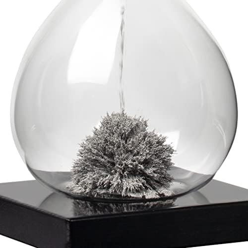 Torre & Tagus Magnetic Hourglass Sand Timer - 30 Second/Half Minute Magnetic Sand Clock with Gray Magnet Iron Powder and Black Base, Hand-Blown Hour Glass for Office Desk, Home Study, Games Room