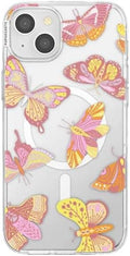 PopSockets iPhone 15 Plus Phone Case with MagSafe- Sunset Mariposa | Magnetic, Wireless Charging, Camera & Drop Protection, Butterfly, Moth, Luna, Western, Boho, Aesthetic
