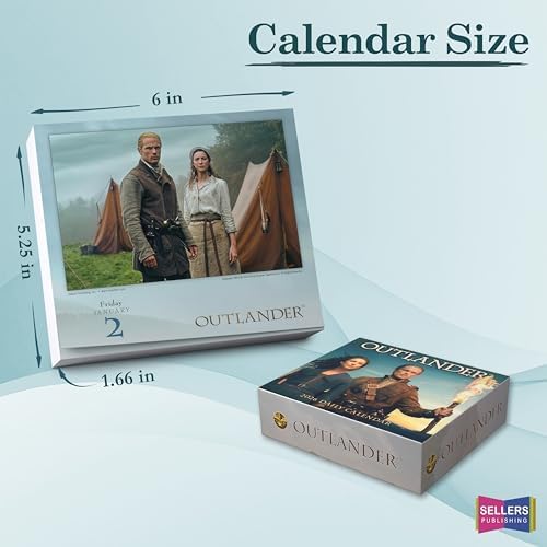 Outlander 2026 Daily Desk Calendar: Boxed Page-a-Day Calendar with Day-to-Day Quotes, Images & Timeless Moments from The Beloved TV Series