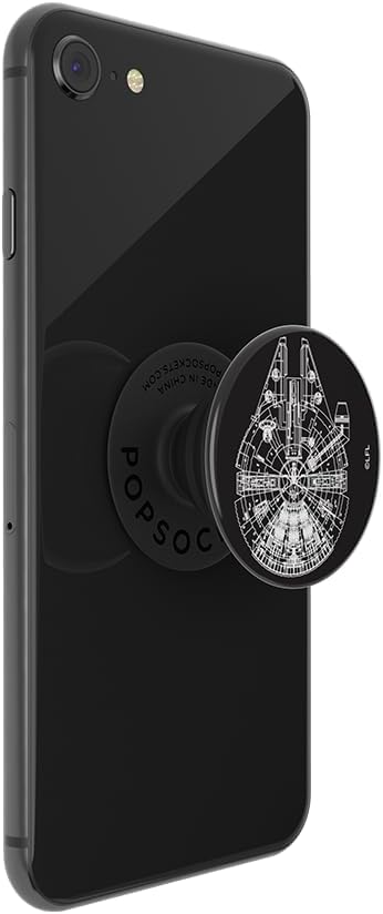 PopSockets Adhesive Phone Grip, Holder, Phone Stand, Star Wars - Millenium Falcon Aluminum