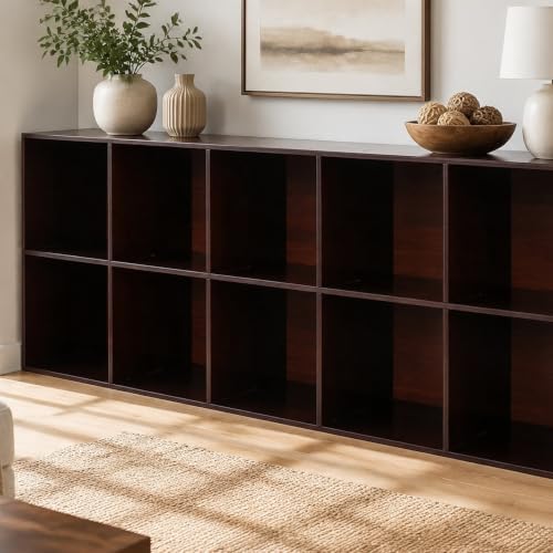 Storage Organizer, Pine Wood Bookshelf, Cube Shelf, Open Display Bookcase