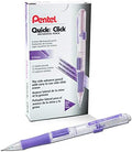 Pentel QUICK CLICK Mechanical Pencil (0.5mm), Violet Barrel, Box of 12 Pencils (PD215V)