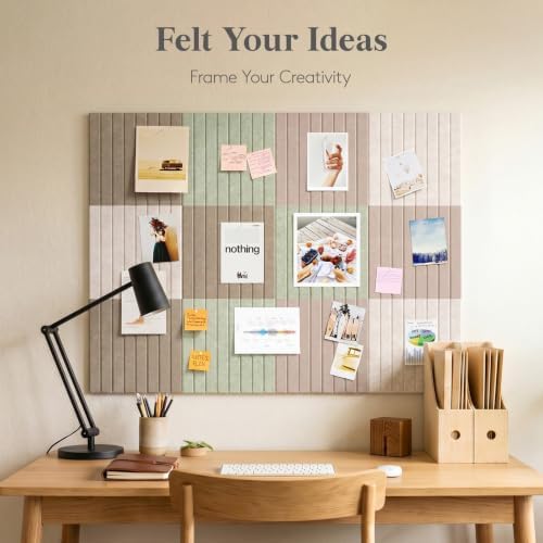 Lifewit Large Felt Bulletin Board with Self-Adhesive 36" x 24"- 6 Pack