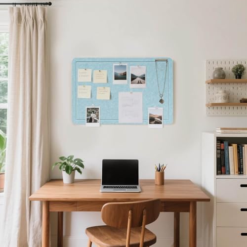 Felt Bulletin Board 24x18 inches, Decorative Pin Board for Home & Office