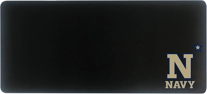 US Naval Academy Classic Cloth Desk Mat, Durable Office Supplies, Non-Slip Base, Responsive Desk Pad with Smooth Cloth Surface, Black