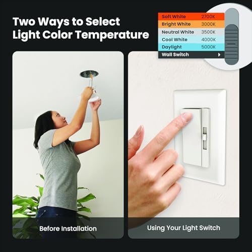 Feit Electric 6in LED Canless Recessed Downlight, 85W Eq, Slim, Night Light