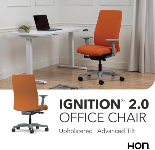 HON Ignition 2.0 Ergonomic Office Chair, Lumbar Support, Apricot