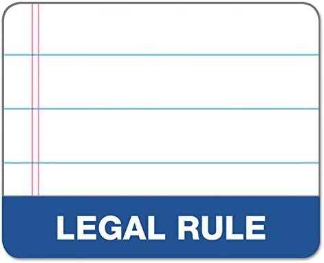 Tops Docket Lined Legal Pads, 8.5 x 11 Notepads, 50 Sheets, 6 Pack, White