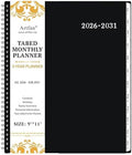 2026-2031 Monthly Planner/Calendar - 5 Year Monthly Planner, Jul. 2026 - Jun. 2031, 9" x 11", 5 Year Calendar Double-Side Pocket + Durable Polypropylene Cover