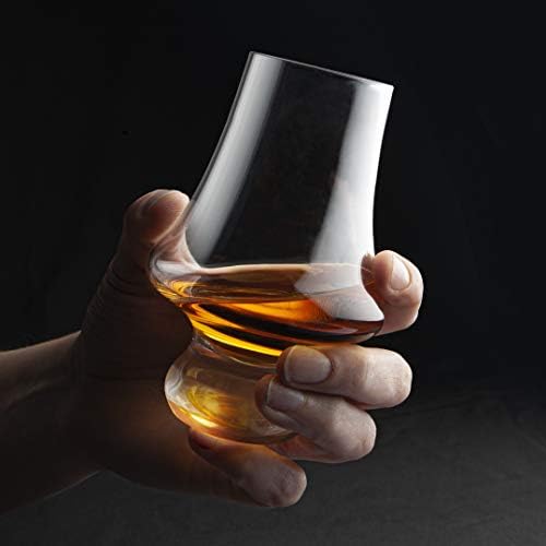 Final Touch Whiskey Flight Set with 3 Tasting Glasses & Modern Wood Stand