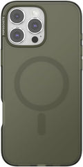 PopSockets iPhone 16 Pro Max Phone Case with MagSafe, Wireless Charging Compatible, Green - Fatigue