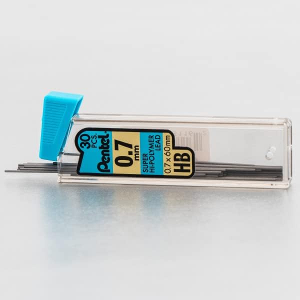Pentel Super Hi-Polymer HB 0.7mm Lead Refills and Latex-Free White Erasers