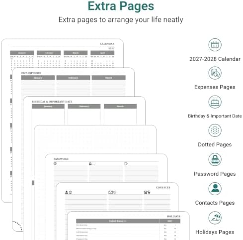 2027 Planner Weekly and Monthly, 8.5" x 6.5", Schedule Planner