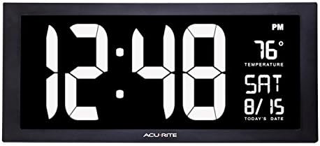 AcuRite Digital Clock, 18-Inch / White