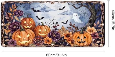 Britimes Large Mouse Pad, Mouse Pad, 31.5 x 15.7 Inch, Halloween Skull