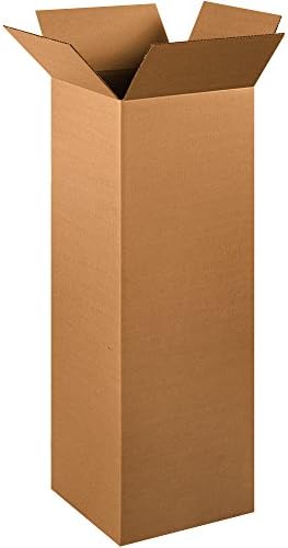BOX USA 12 x 12 x 36 Corrugated Cardboard Boxes, Tall 12"L x 12"W x 36"H, Pack of 15 | Shipping, Packaging, Moving, Storage Box for Home or Business, Strong Wholesale Bulk Boxes