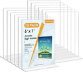 MaxGear 12 Pack Acrylic Sign Holder 5x7 inch Double-Sided Display, Vertical