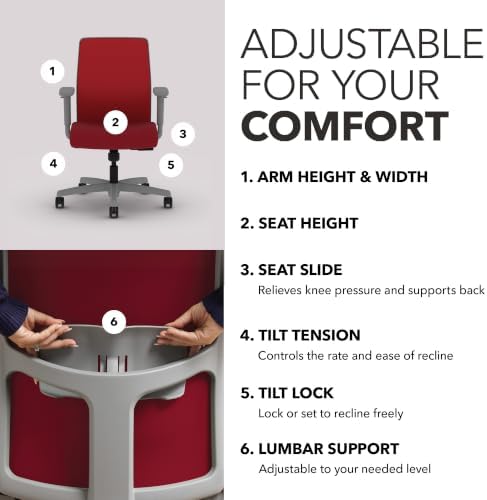 HON Ignition 2.0 Low Back Ergonomic Office Chair, Desk Chair, Bullseye