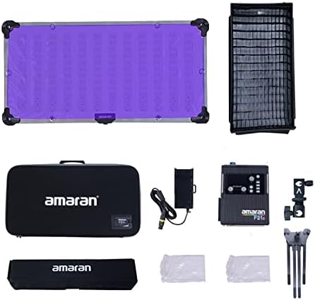 US Stock Aputure amaran F21c RGBWW LED Mat (V-Mount, 2 x 1') with Honeycomb Grid, Bi-Color 2500K to 7500K