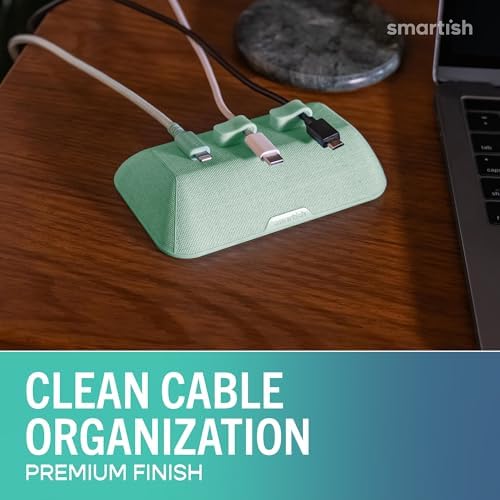 Smartish Magnetic Cord Holder, Bigger Cable Wrangler, Office Desk Organizer