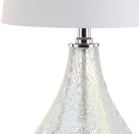JONATHAN Y Mona Coastal Mini LED Table Lamp 20" Bedside, Mosaic White