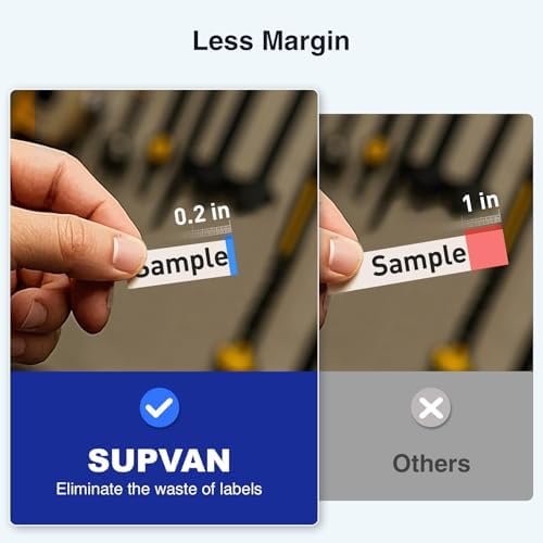 SUPVAN E11 Keyboard & Bluetooth Label Maker Machine with 4 Tapes