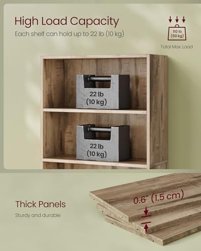 VASAGLE 4-Tier Bookshelf, Storage Organizer, 23.6 x 9.4 x 42.4 Inches