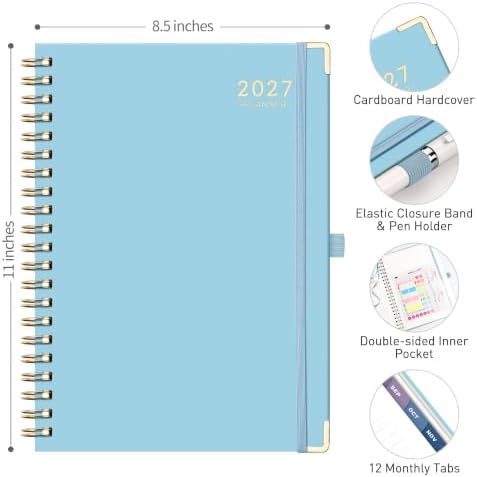 RETTACY 2027 Planner, Weekly and Monthly, Large Size (8.5" x 11")