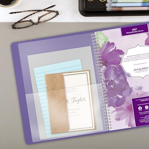 AT-A-GLANCE 2027 Planner, Weekly & Monthly, 13-Month Jan-Jan, 8.5" x 11", Beautiful Day (938P-905-27)