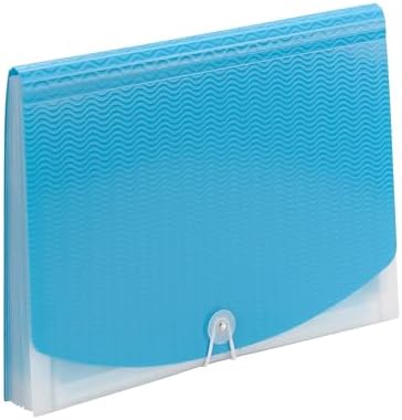 Smead Accordion File Organizer, Document Folder, 12 Divider, Teal/Clear